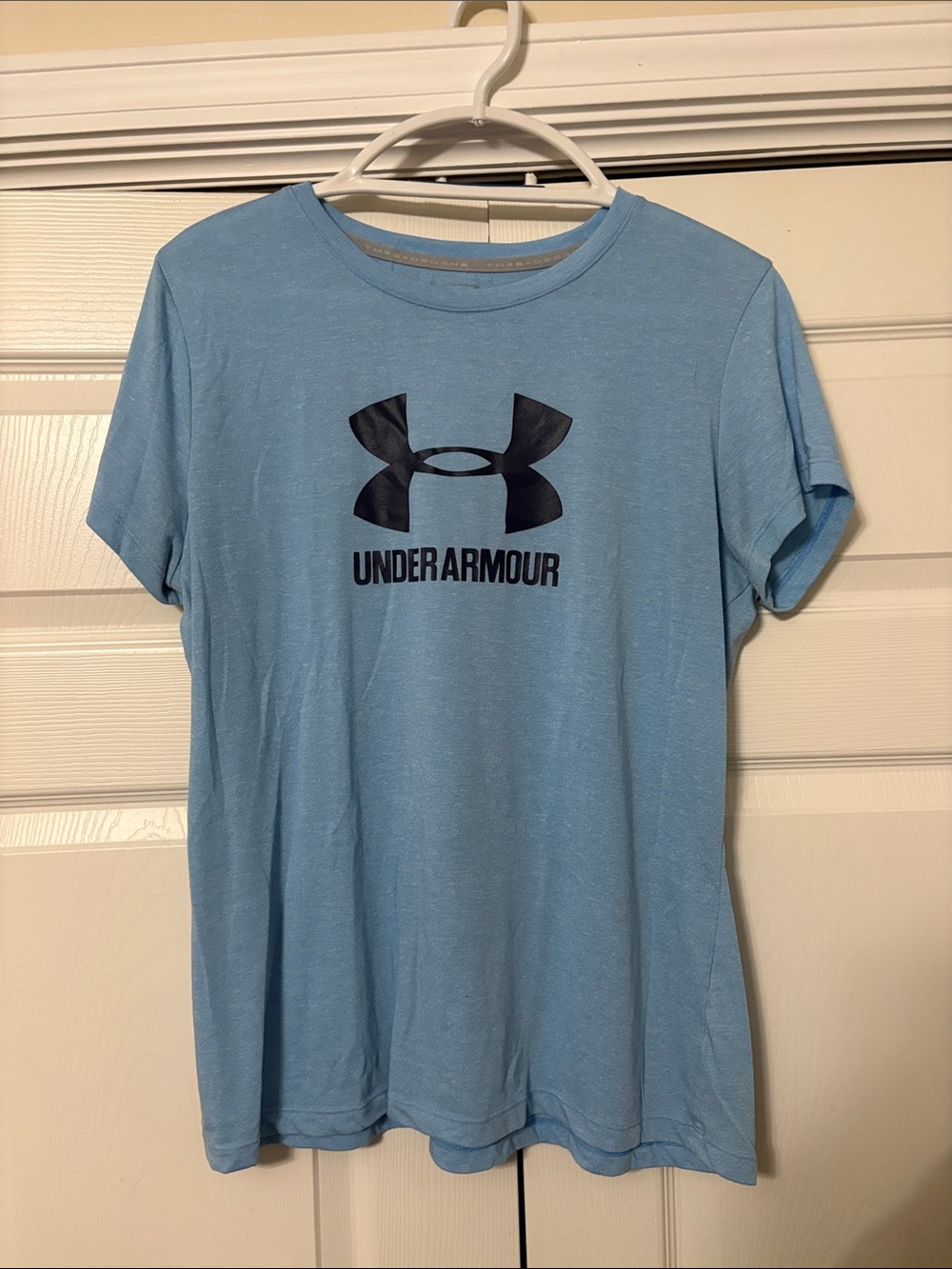 Under Armour Light Blue Tee with Black Logo